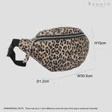 'NOAH' Brown Leopard Animal Print Leather Bum Belt Bag