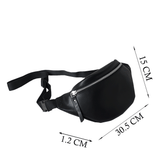 'Noah' Black Leather Bum Belt Bag