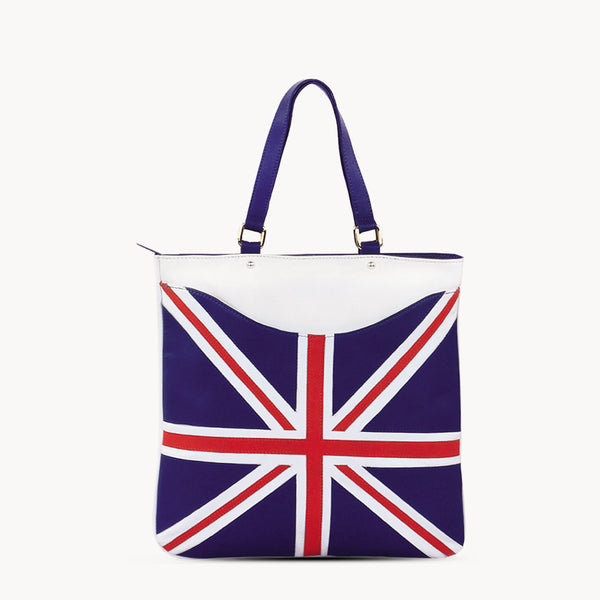 'OASIS' Union Jack Designer Leather Large Tote Bag