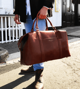 'CANNON' Tan Vintage Leather Holdall