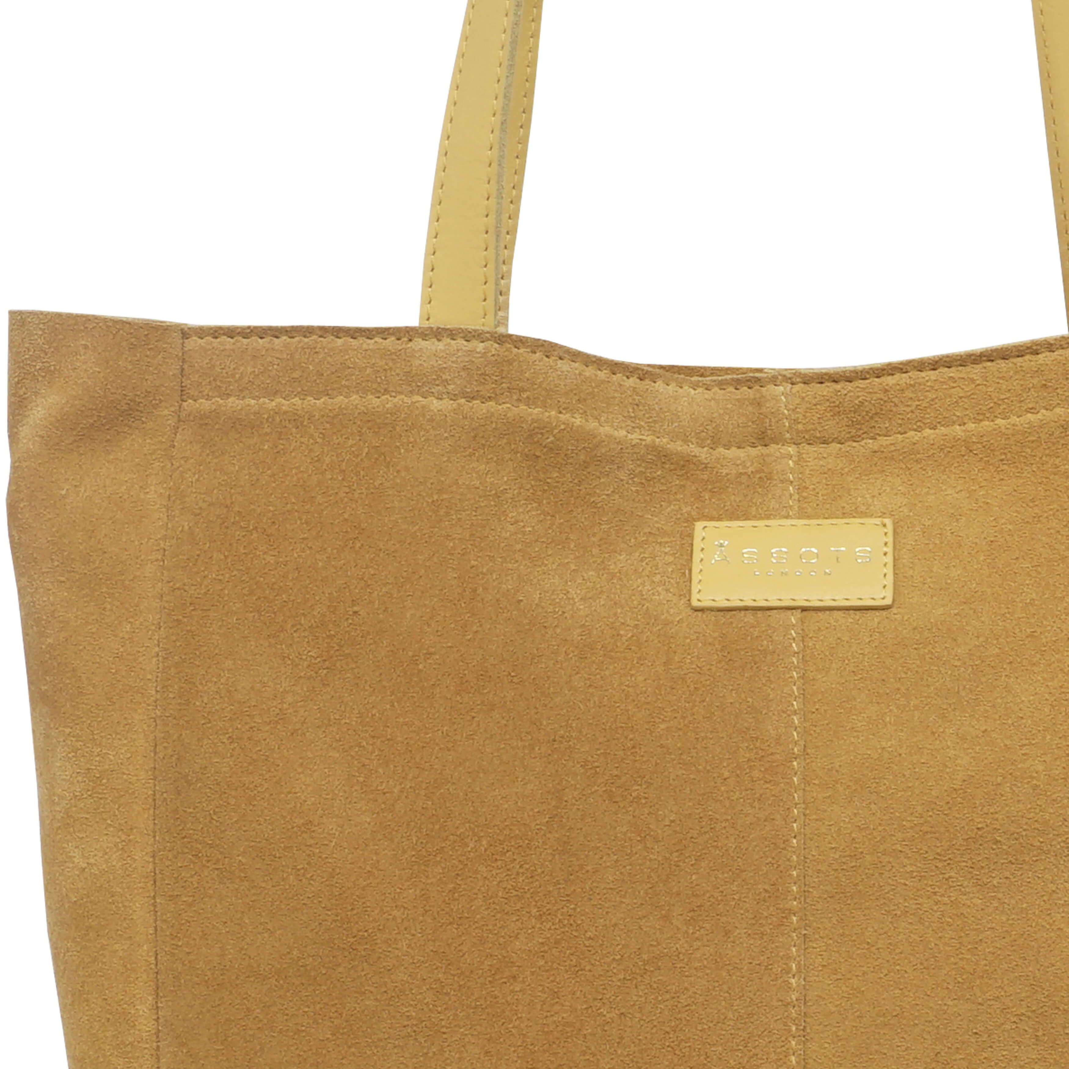 'PAIGE' Mustard Real Leather + Yellow Gold Metallic Leather Tote Bag
