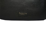 'PAMELA' Black Pebble Grain Real Leather Designer Shoulder Hobo Bag