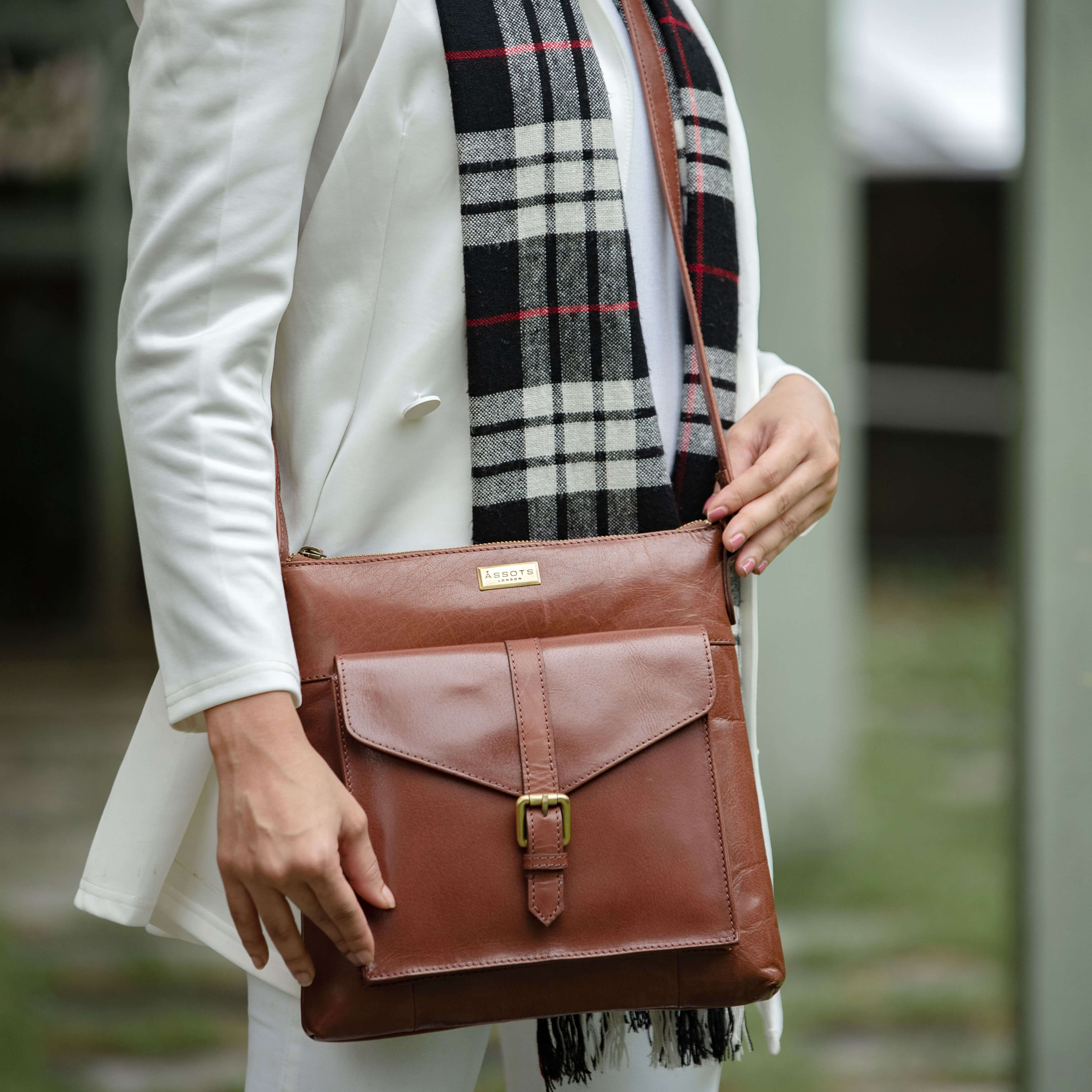 'HOXTON' Brown Vintage Leather Crossbody Shoulder Sling Bag