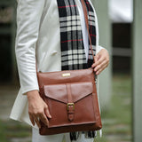 'HOXTON' Brown Vintage Leather Crossbody Shoulder Sling Bag