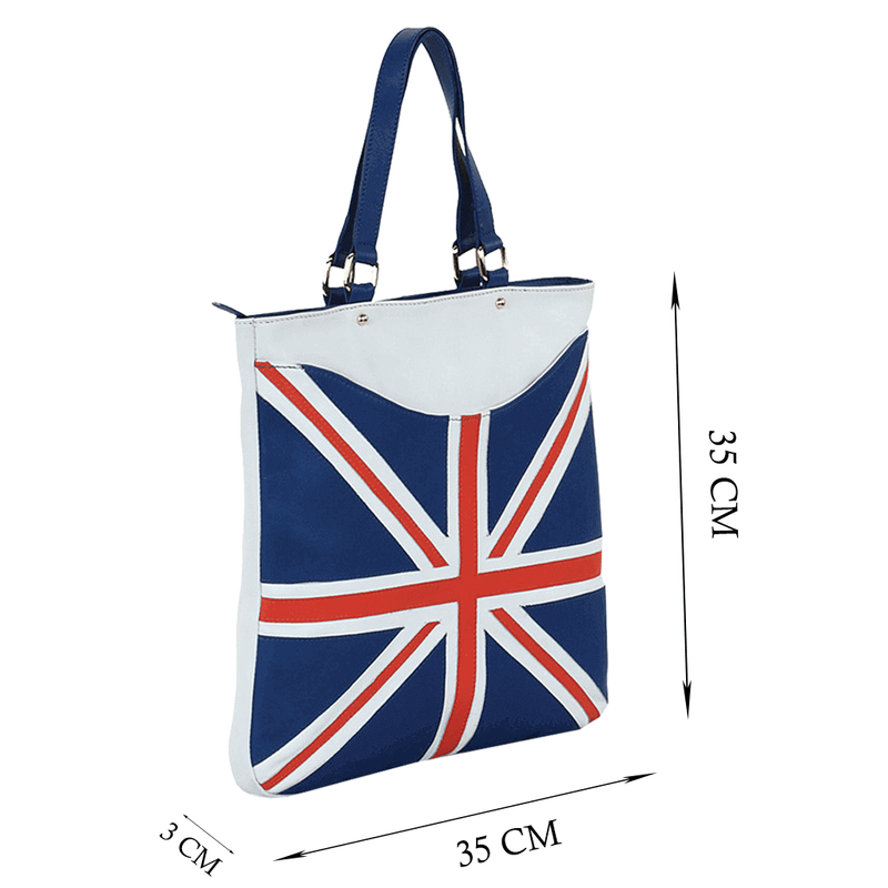 'OASIS' Union Jack Designer Leather Large Tote Bag