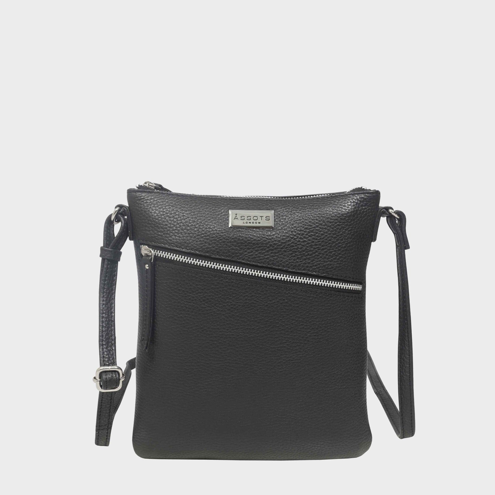 Black pebbled leather crossbody bag online