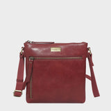 'RUE' Chilli Pepper Waxy VT Real Leather Crossbody Bag