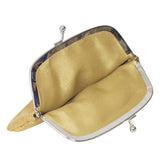 'SELENA' Mustard Python Snake Leather Frame Closure Coin Purse