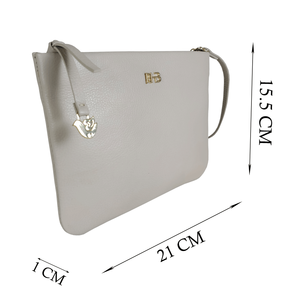 'SOPHIA' Shell Nude Pebble Grain Zip Top Leather Crossbody Bag