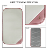 'ISABELLA' Baby Pink Lightweight Luxurious Baby Changing/Diaper Leather Backpack