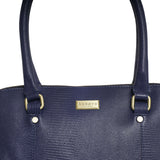'SYDNEY' Navy Lizard Designer Leather Grab Bag