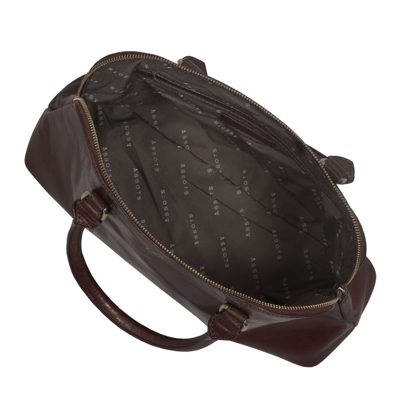 'SYDNEY' Brown Vintage Leather Grab Bag