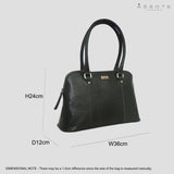 'SYDNEY' Forest Green Lizard Designer Leather Grab Bag