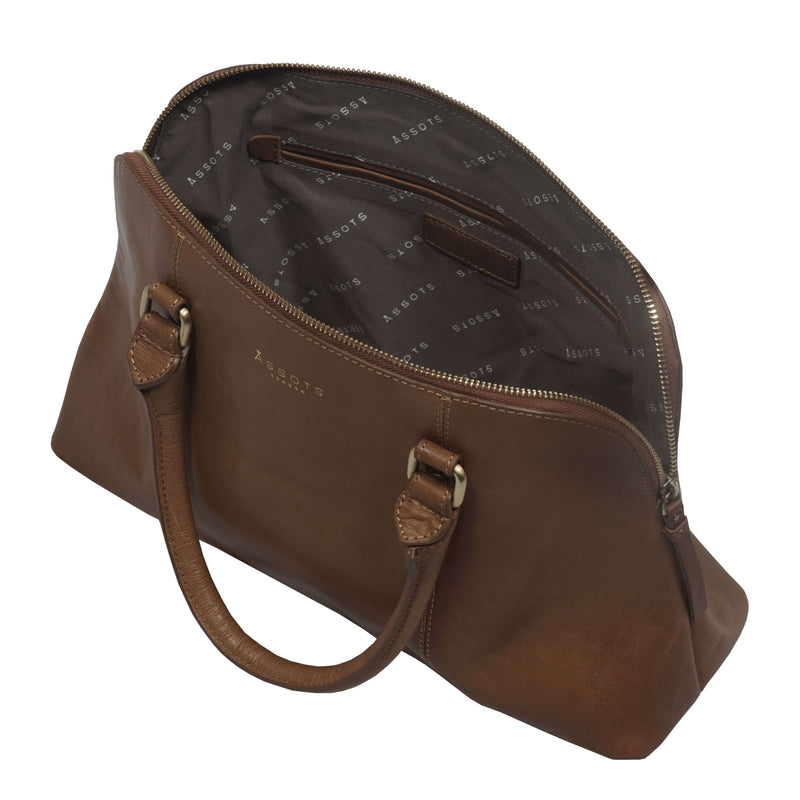 'SYDNEY' Tan Vintage Leather Grab Bag