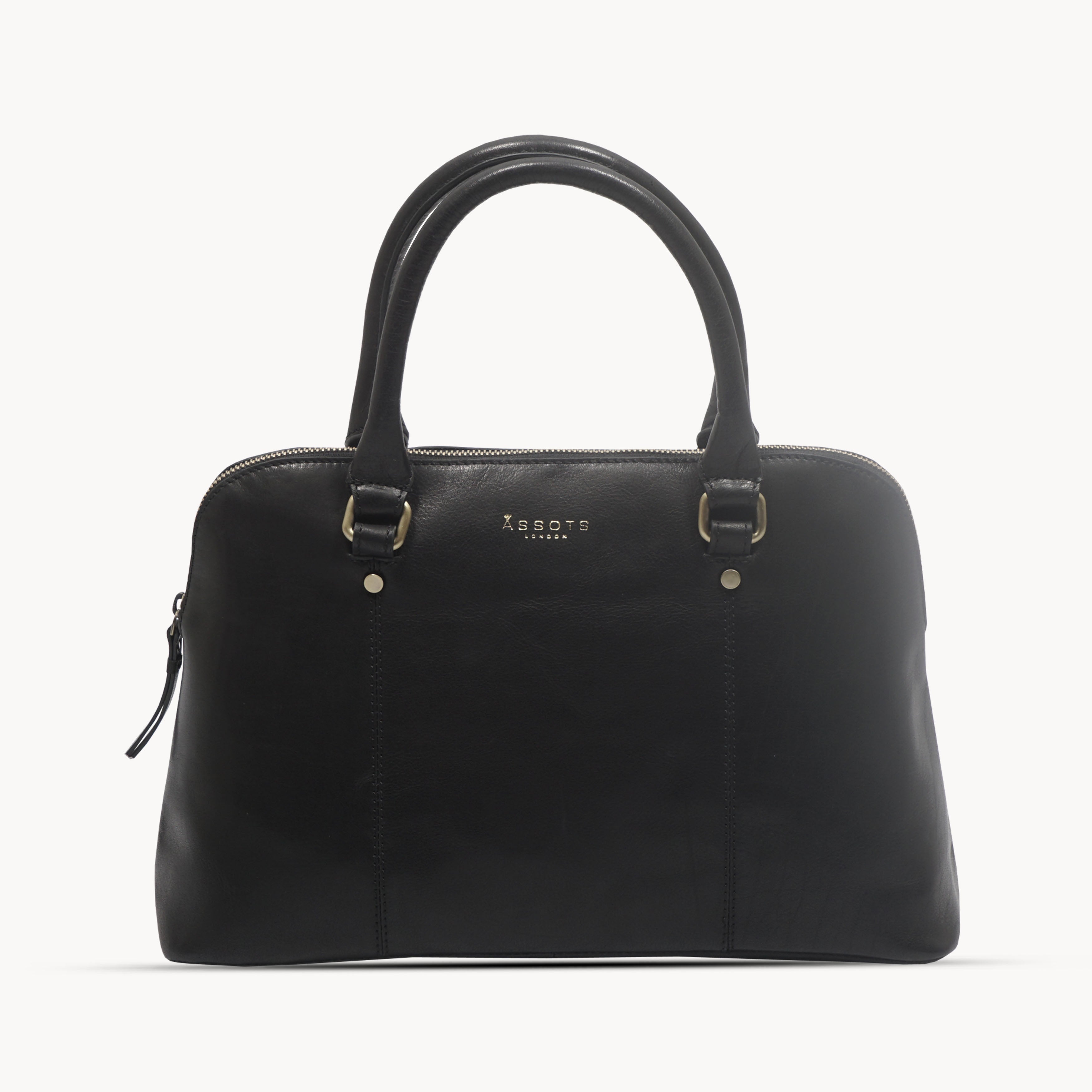 'SYDNEY' Black Vintage Leather Grab Bag