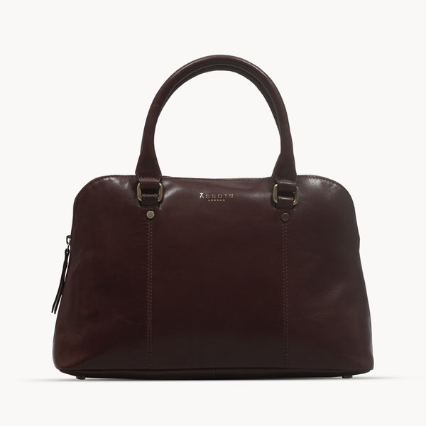 'SYDNEY' Brown Vintage Leather Grab Bag