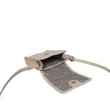 'TRACY' Nude Croc Real Leather Crossbody Phone Bag