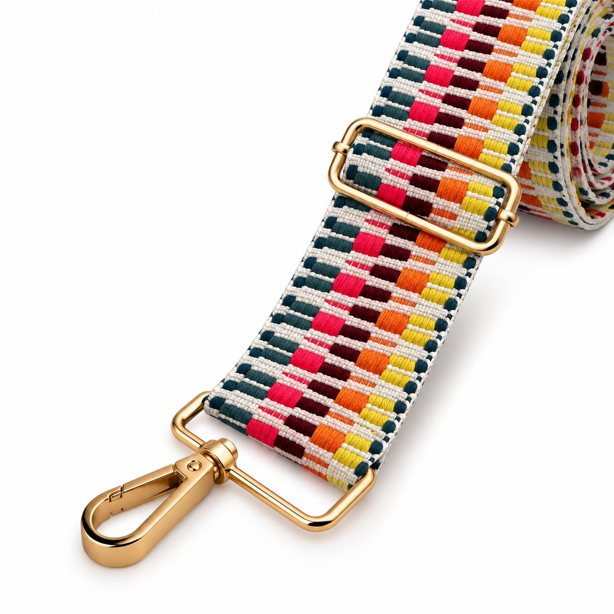 Cream Rainbow Bag Strap