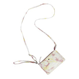 'TODD' Yellow & Red Tie Dye Real Leather Crossbody Wristlet Bag