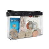 'DINAH' Transparent Zip Top Black Coin Purse