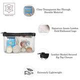 'DINAH' Transparent Zip Top Black Coin Purse