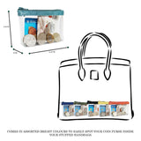 'DINAH' Transparent Zip Top Ocean Blue Coin Purse