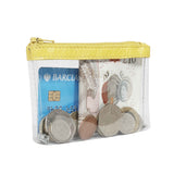 'DINAH' Transparent Zip Top Yellow Coin Purse