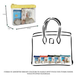 'DINAH' Transparent Zip Top Yellow Coin Purse