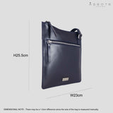 'WILLOW' Navy Smooth Leather Crossbody Bag