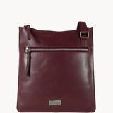 'WILLOW' Burgundy Smooth Leather Crossbody Bag