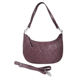 'Wonder Weave' Burgundy Real Leather Woven Designer Shoulder Crossbody Bag