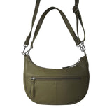 'Wonder Weave' Deep Olive Real Leather Woven Designer Shoulder Crossbody Bag