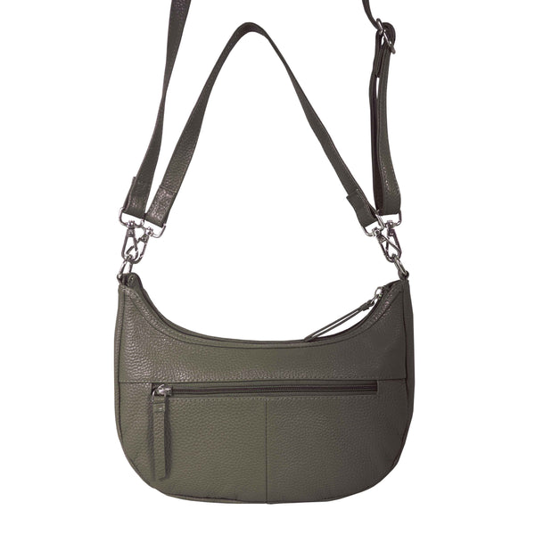 'Wonder Weave' Light Olive Real Leather Woven Designer Shoulder Crossbody Bag