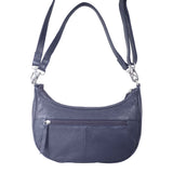 'Wonder Weave' Navy Real Leather Woven Designer Shoulder Crossbody Bag