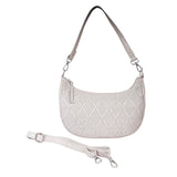 'Wonder Weave' Nude Pink Real Leather Woven Designer Shoulder Crossbody Bag