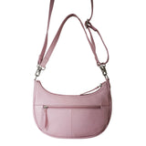 'Wonder Weave' Pale Pink Real Leather Woven Designer Shoulder Crossbody Bag