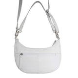 'Wonder Weave' White Real Leather Woven Designer Shoulder Crossbody Bag