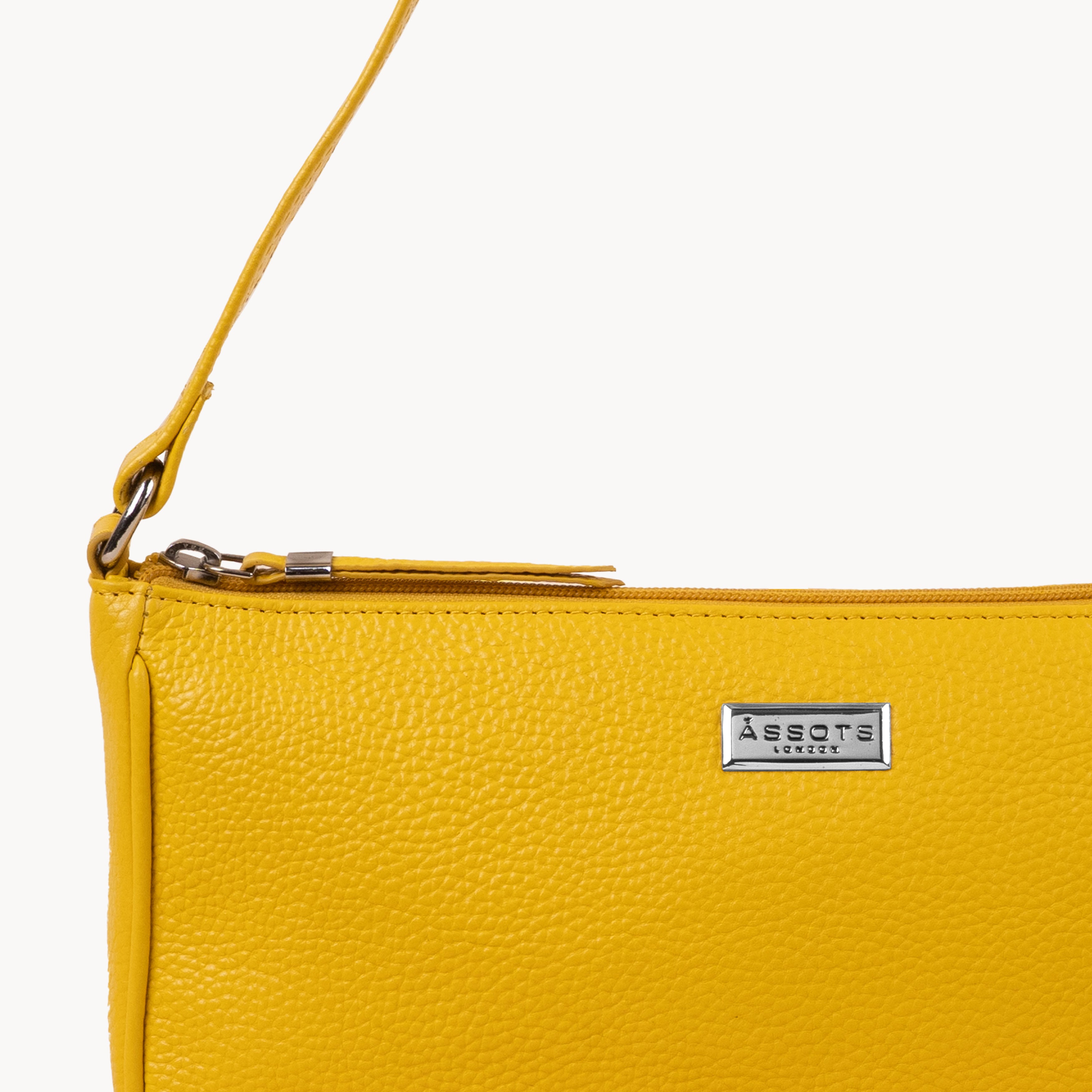 'ZARA' Sunflower Pebble Grain Real Leather Shoulder Bag