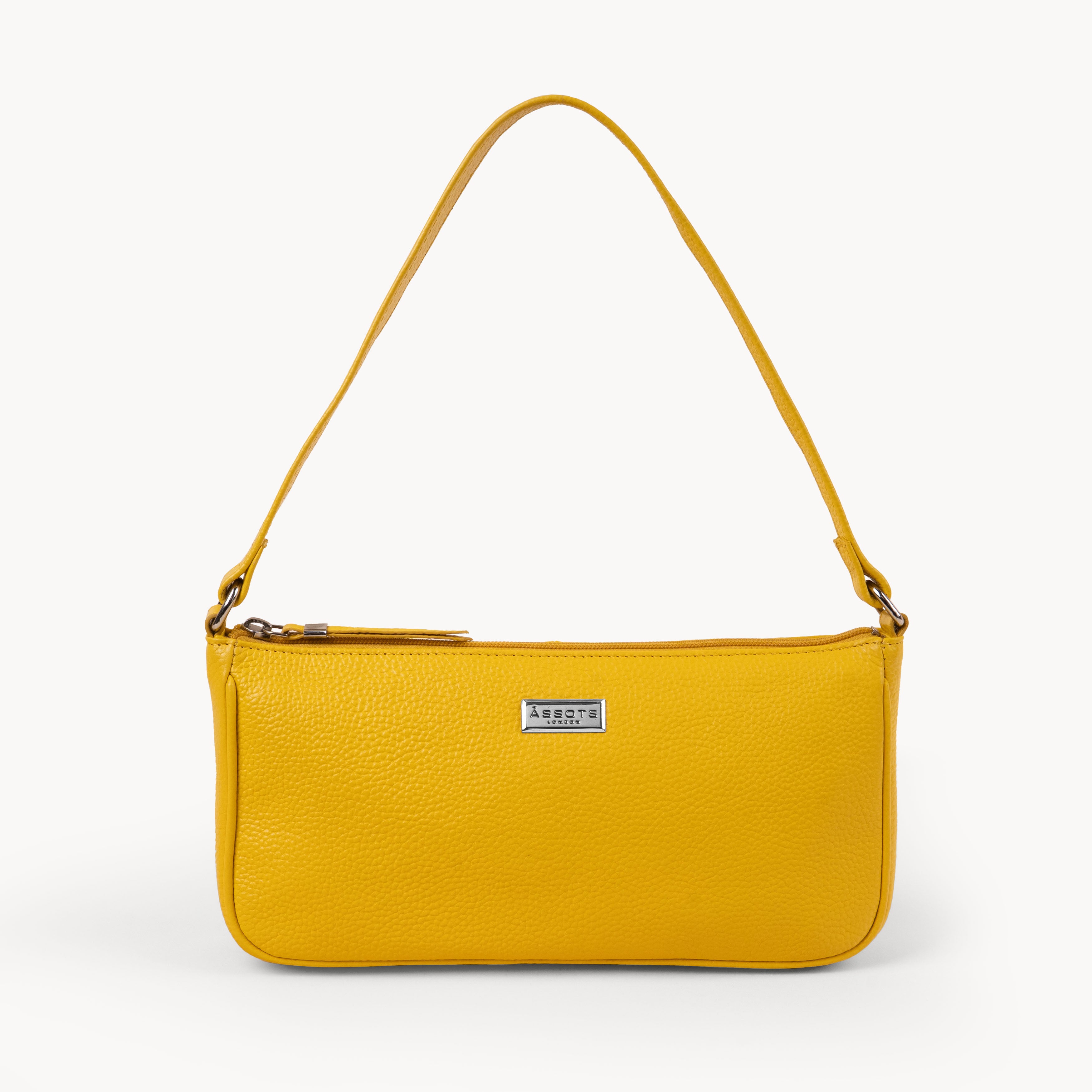 'ZARA' Sunflower Pebble Grain Real Leather Shoulder Bag