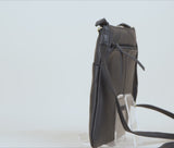 'LINBY' Cream Pebble Grain Leather Crossbody Bag