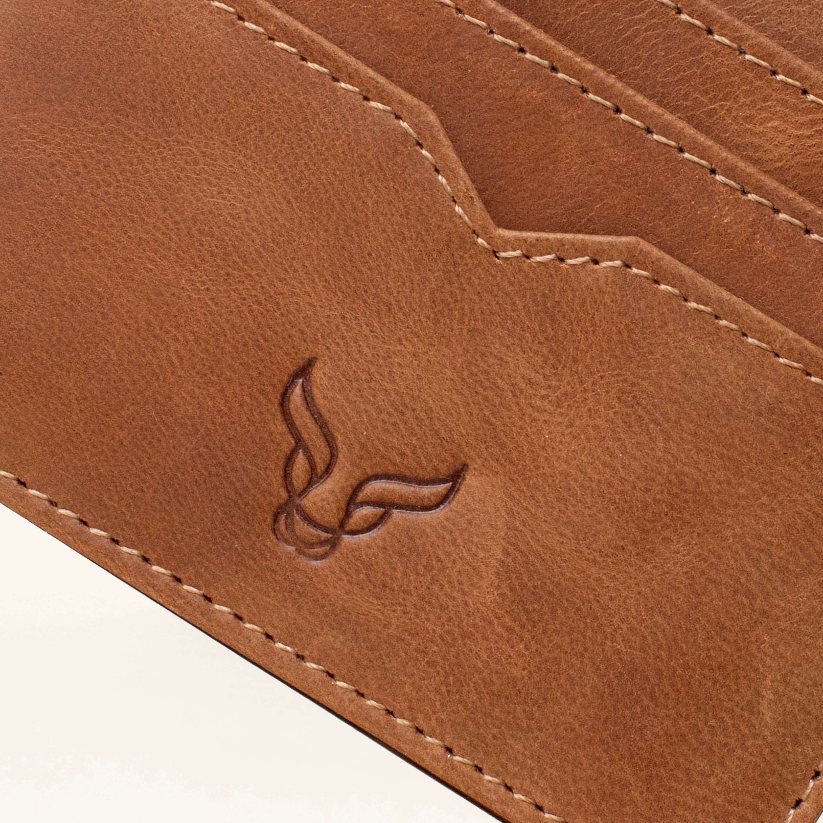 'JILL' Tan Real Leather Slim and Minimalistic RFID Protected Cardholder