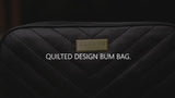 'STELLA' Tan Quilted Pebble Grain Leather Bum Belt Bag