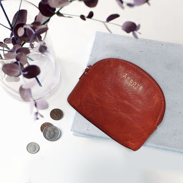 'LOTTY' Red Soft Small Leather Coin Purse