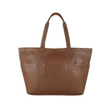 'ALICE' Tan Semi Soft Full Grain Oversized Leather Shopper Bag