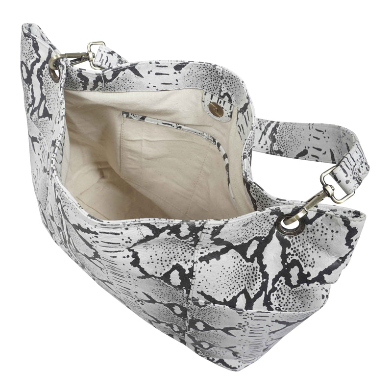 Esme' Tan Python Snake Print Slouchy Hobo Bag for Women – Assots London