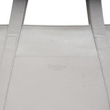 'BARBARA' Grey Soft Full Grain Leather Tote Bag