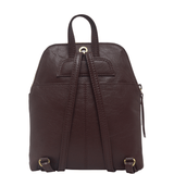 'BELLA' Burgundy Pebble Grain Small Leather Backpack