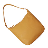 'BIANCA' Burnt Orange Pebble Grain Leather Slouchy Hobo Bag