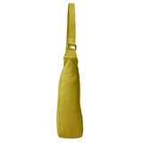 'BIANCA' Illuminating Yellow Pebble Grain Leather Slouchy Hobo Bag