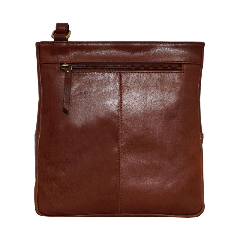 'CANARY' Brown Vintage Leather Crossbody bag